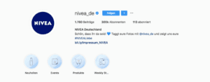 E-Mail Newsletter Marketing: Adressen gewinnen mit Instagram Beispiel Nivea - CleverReach