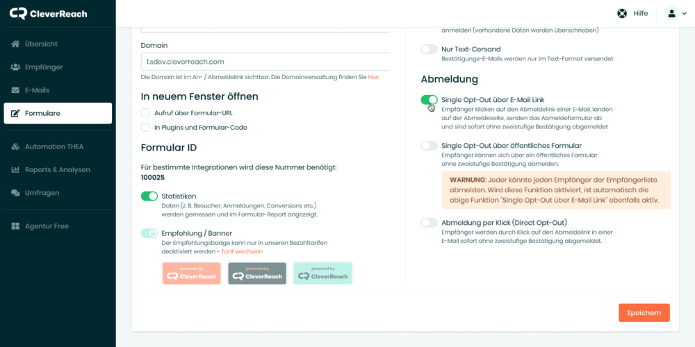 Automatisches Newsletter Abmeldemanagement – CleverReach Newsletter Tool
