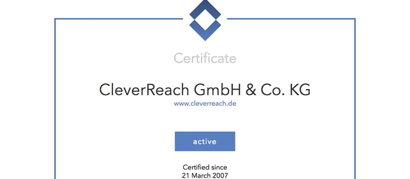 Certified Senders Alliance (CSA) – CleverReach Newsletter Tool