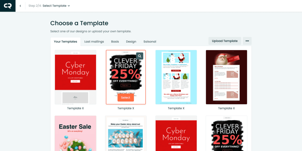 Creating your own Email Newsletter Templates Select Editor CleverReach